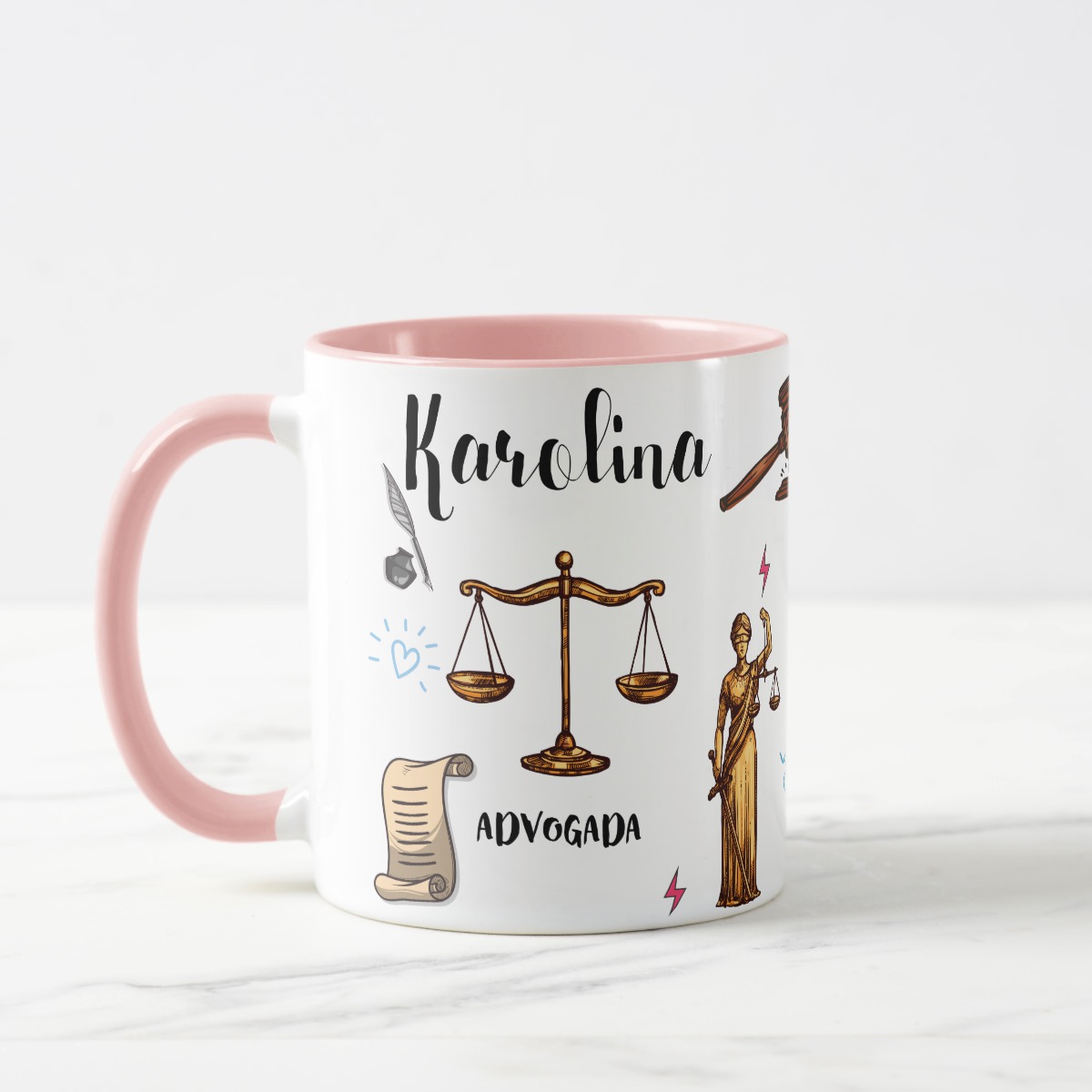 Caneca Advogada Personalizada – Presente Criativo Profissão Direito - Profissões (Advogado(a))