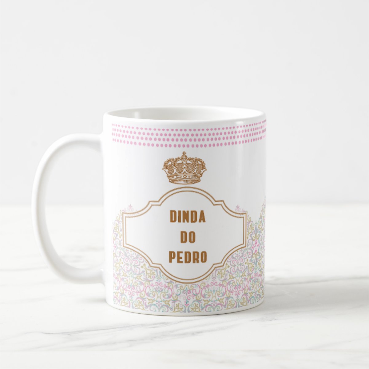 Conjunto Canecas Batizado Promovido a Dinda e Dindo com Nome