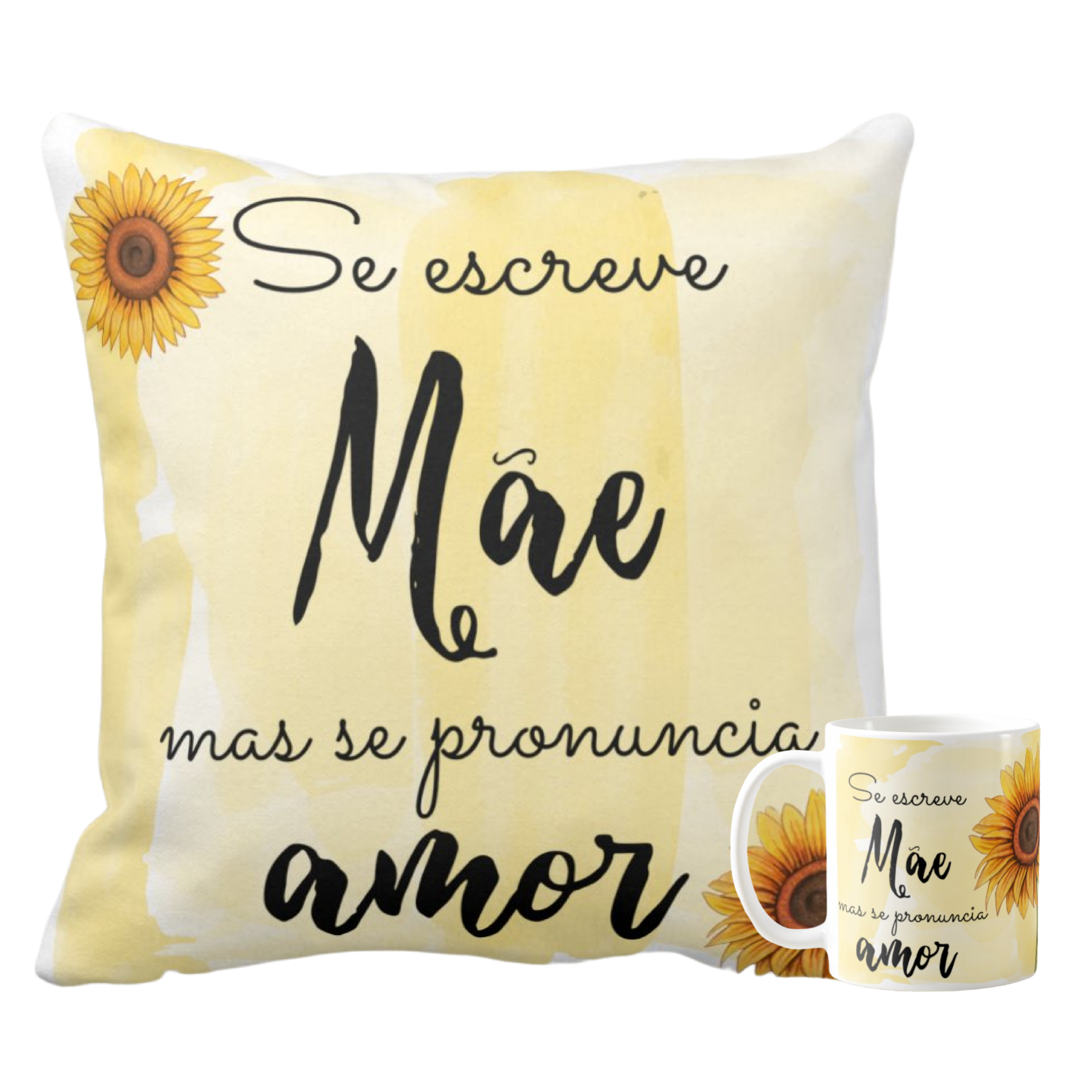 Kit De Presente para Mãe Dia Das Mães Almofada Caneca - Família (Mãe)