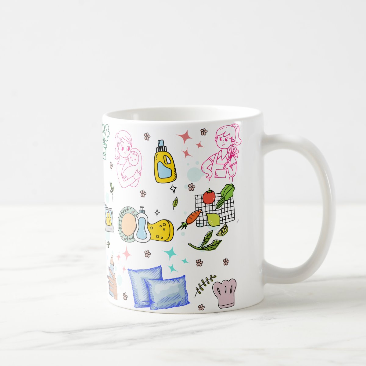 Caneca Personalizada Dona de Casa com Avatar - Dia das Mães