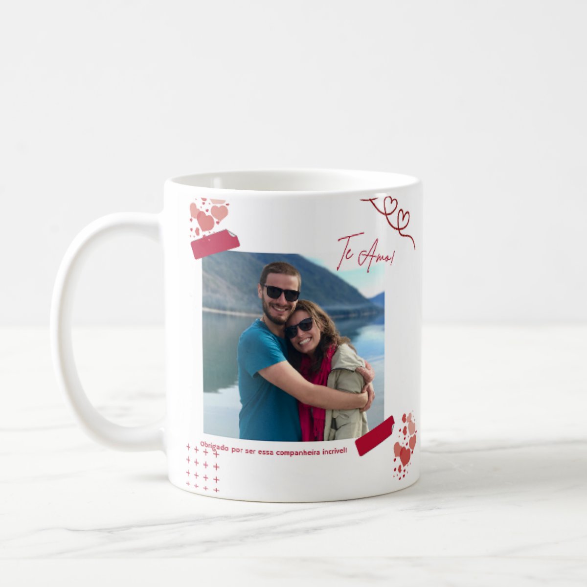 Kit Dia dos Namorados | Almofada e Caneca Personalizada com Foto e Frase