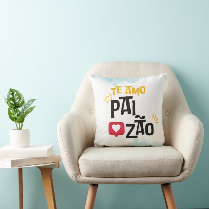Almofada Decorativa Presente Dia dos Pais Te Amo Paizão