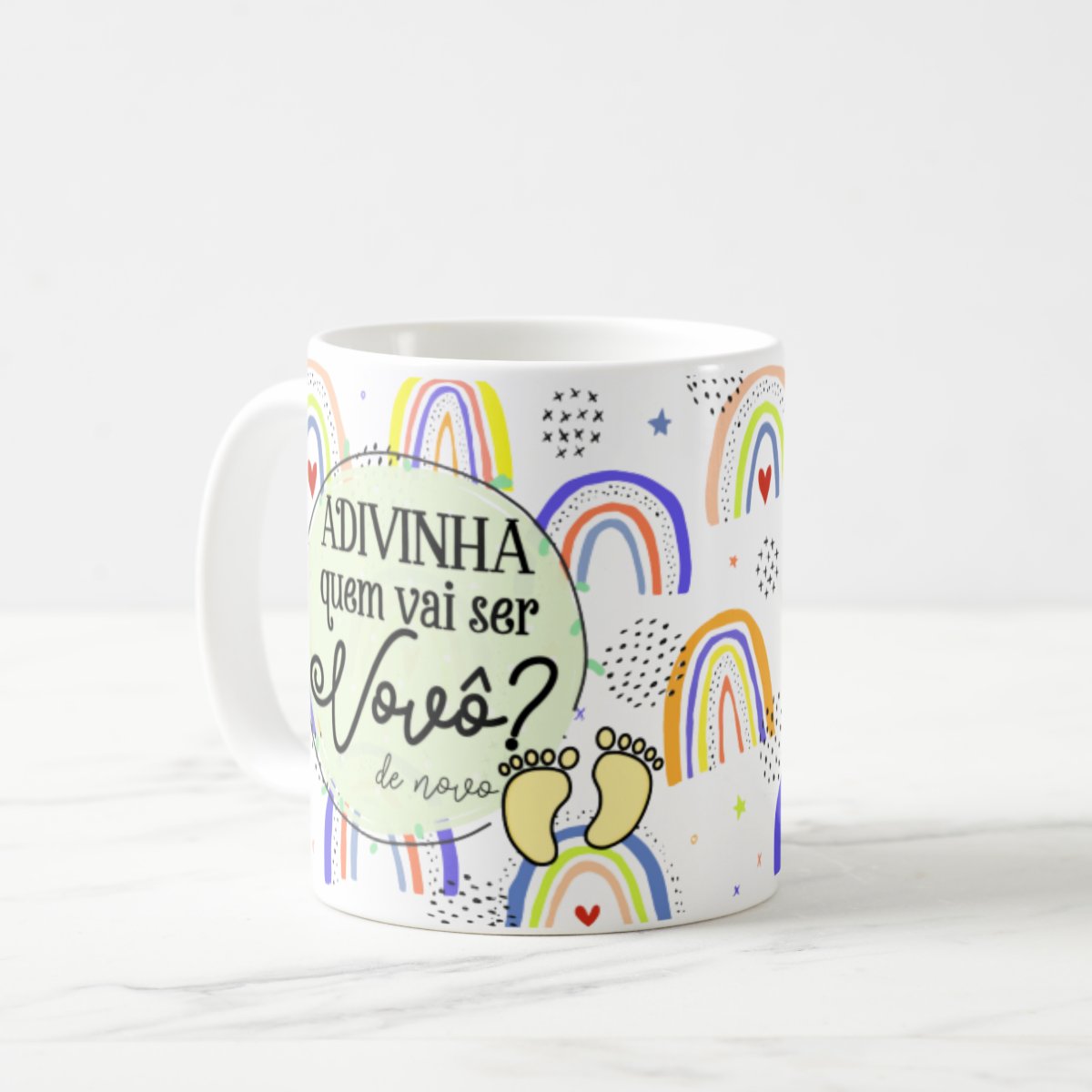 Caneca Anunciar Grávidez Vovô Presente Pronta Entrega