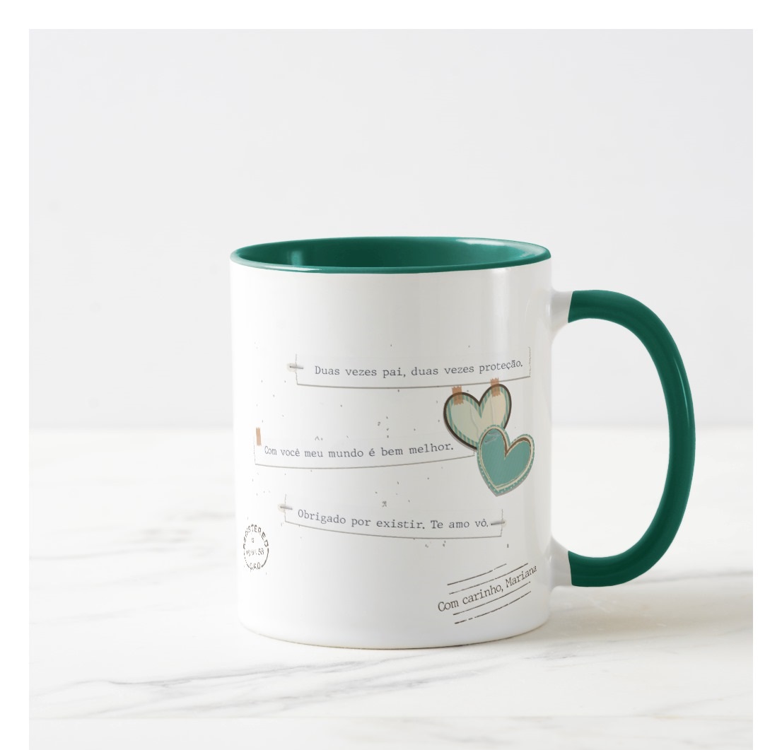 Caneca Vô Personalizada Presente Avô com Mensagem e Nomes