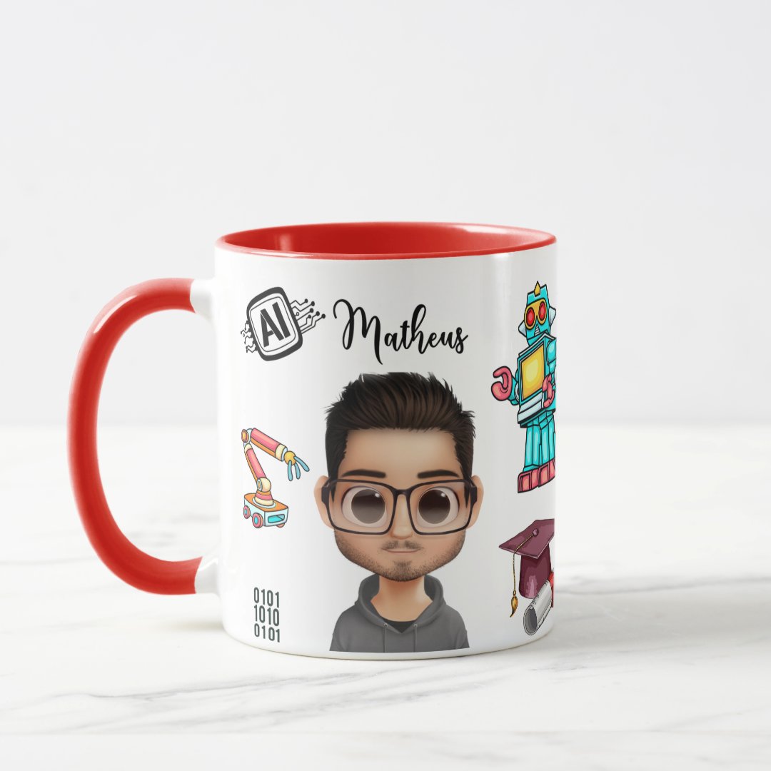 Caneca Presente Especial Professor de Robótica Tecnologia