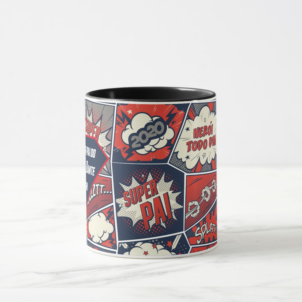 Caneca Super Pai Personalizada com Nome dos FIlhos