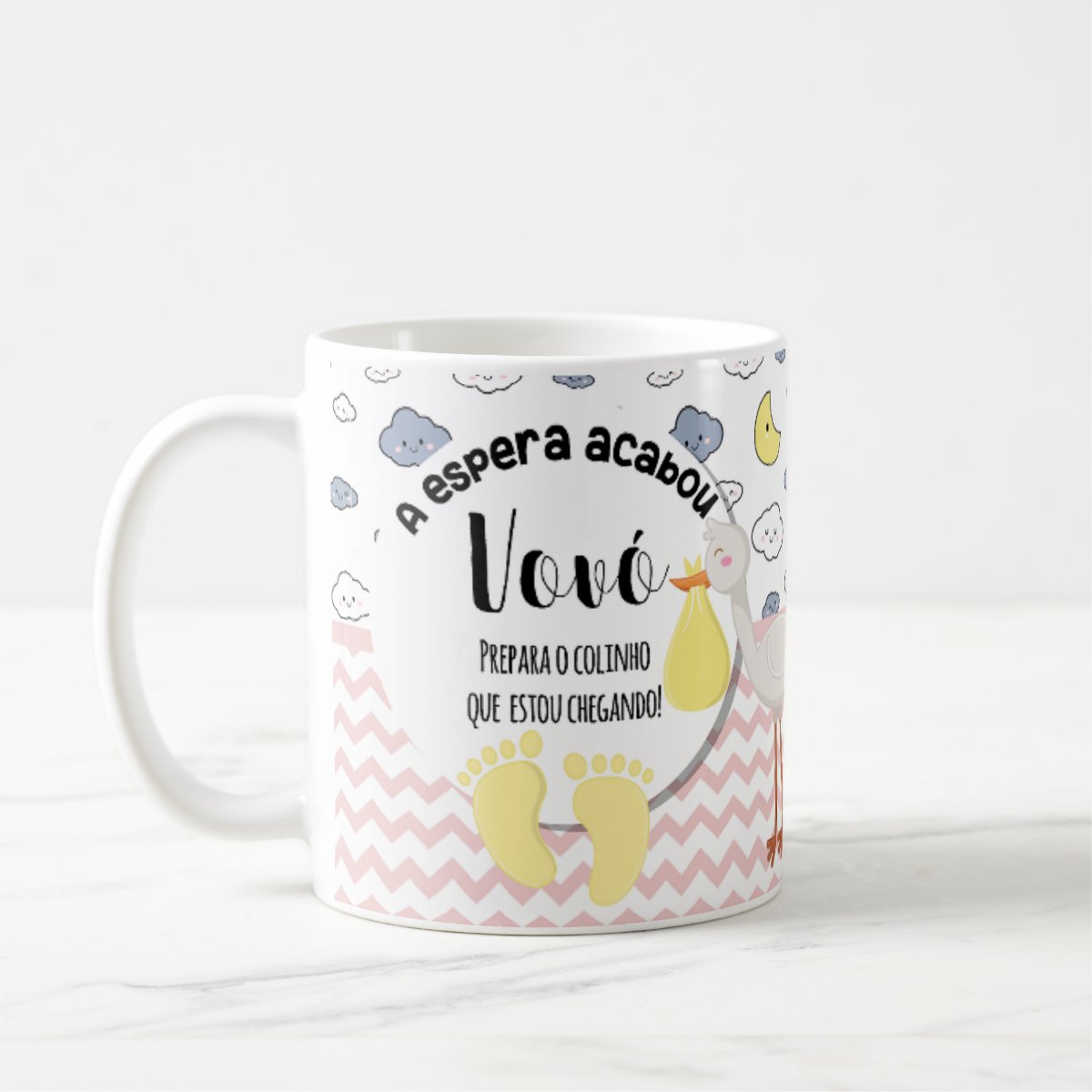 Caneca Gravidez Presente Avó Vovó Prepara o Colinho