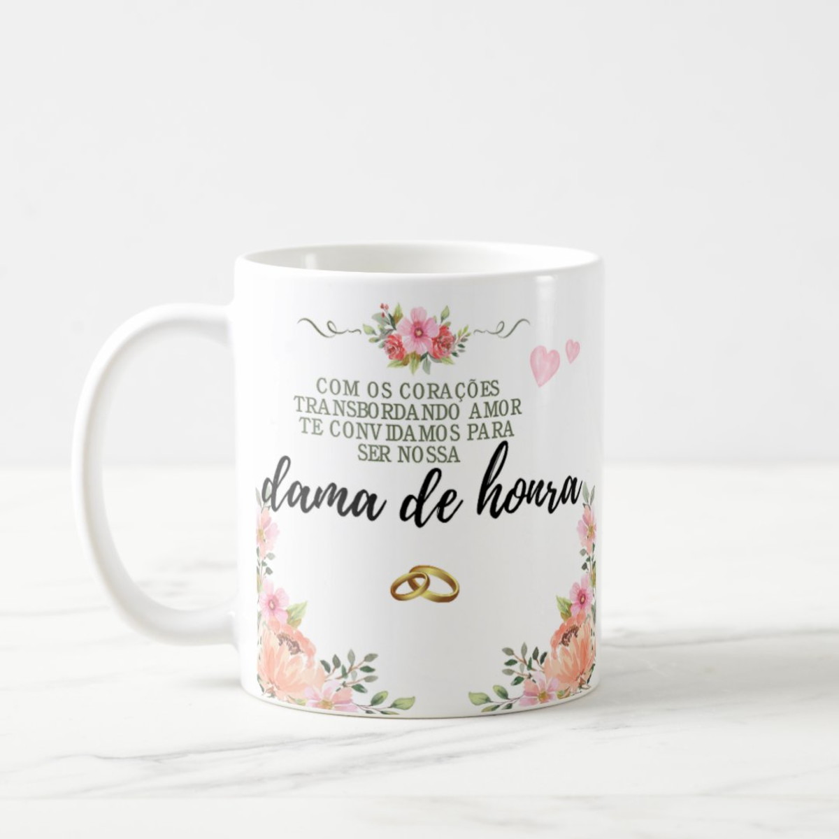 Caneca Dama de Honra Lembrança Casamento