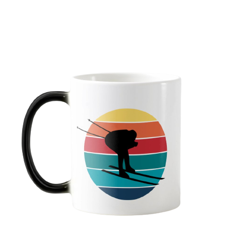 Caneca Mágica Presente Criativo para Esquiador Esporte Esqui