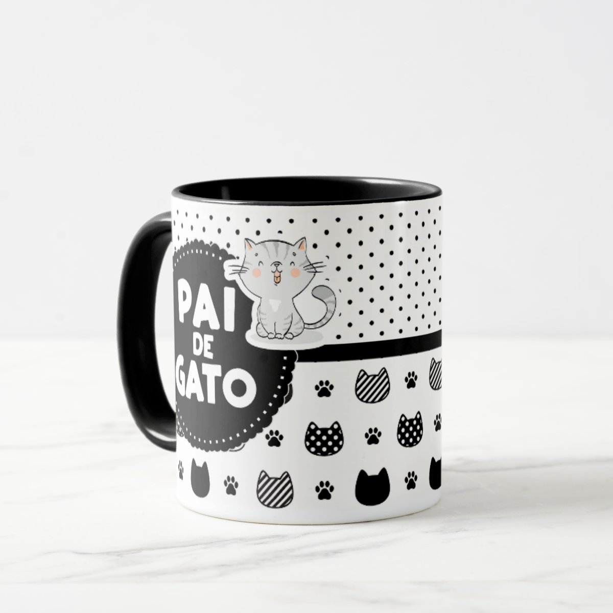 Caneca Personalizada Masculina Presente Pai de Gato