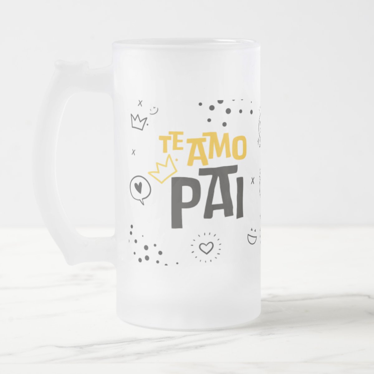 Copo de Cerveja Personalizado Presente Especial Te Amo Pai