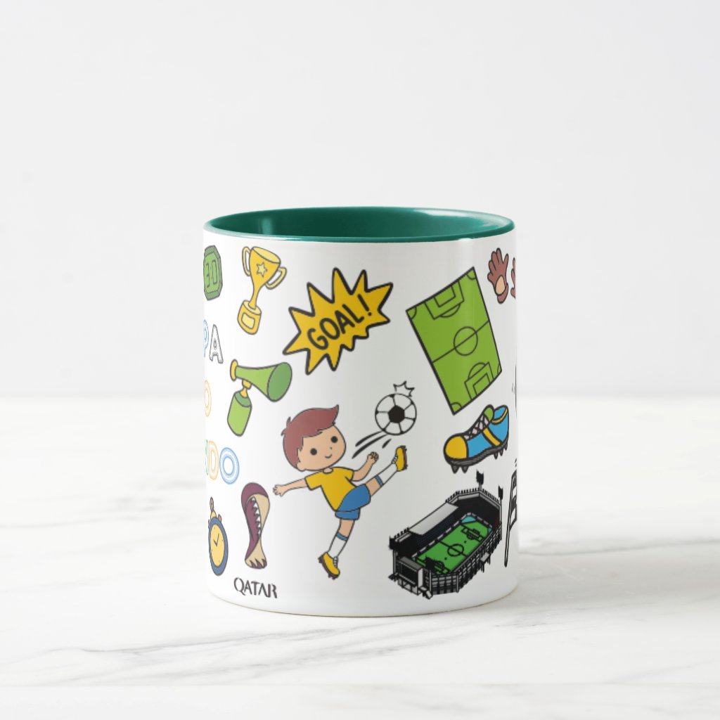 Caneca Presente Personalizado Copa Do Mundo 2022 Qatar