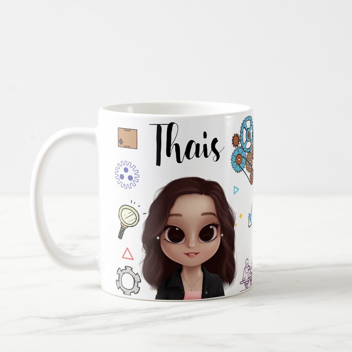 Caneca Profissão Presente Criativo Engenharia da Produção - Profissões (Engenheiro(a))