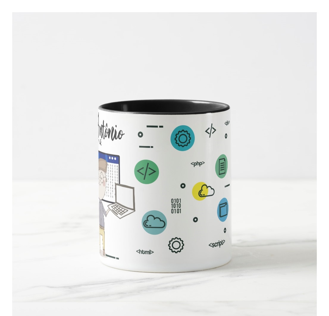 Caneca Presente Personalizado Ti Profissão Programador