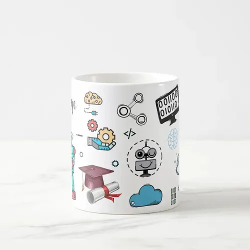 Caneca Personalizada Professor de Robótica com Nome