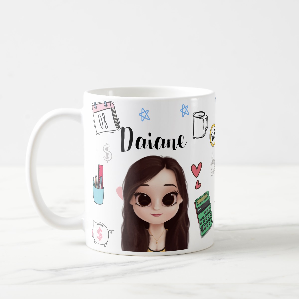 Caneca Profissão Contabilidade Presente Contadora Fiscal - Profissões (Contador(a))