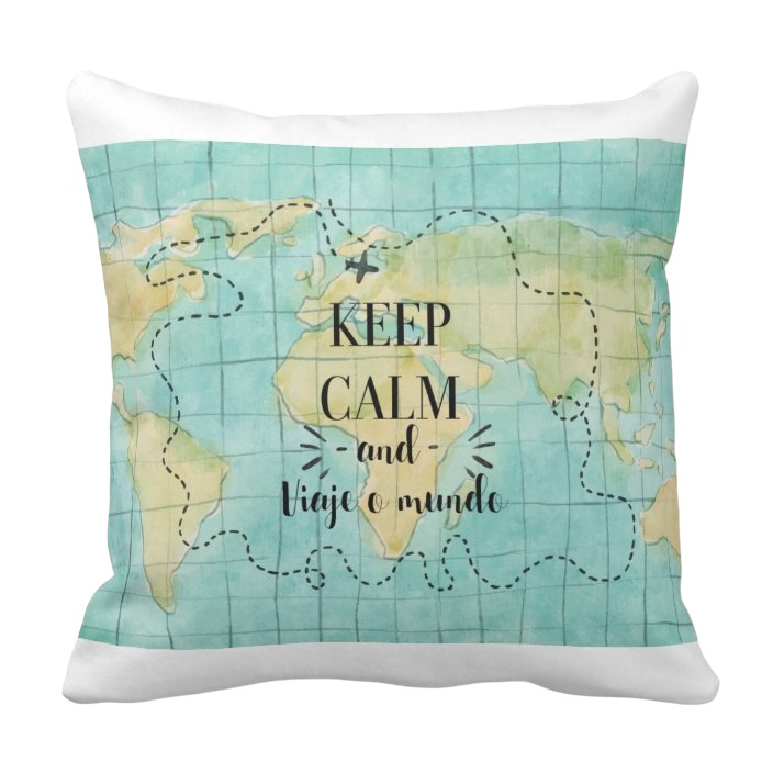 Almofada Decoração Turismo Presente Frase Viaje O Mundo - Hobbies (Viajante)