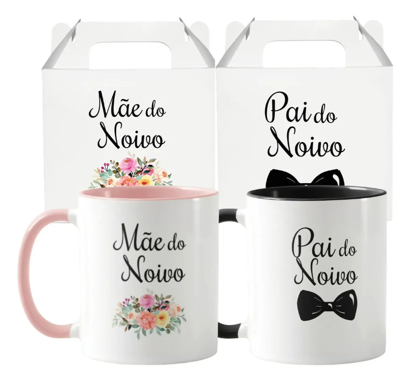 Kit Casamento - Lembrança Pai e Mãe dos Noivos - Casamento