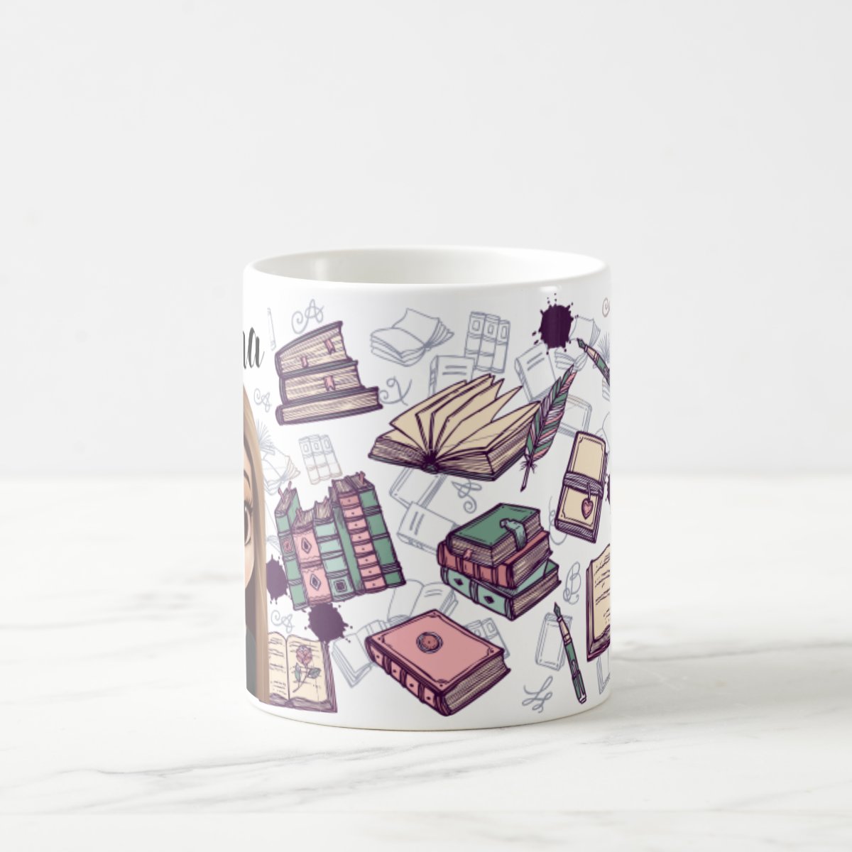 Caneca Personalizada Leitora com Avatar 