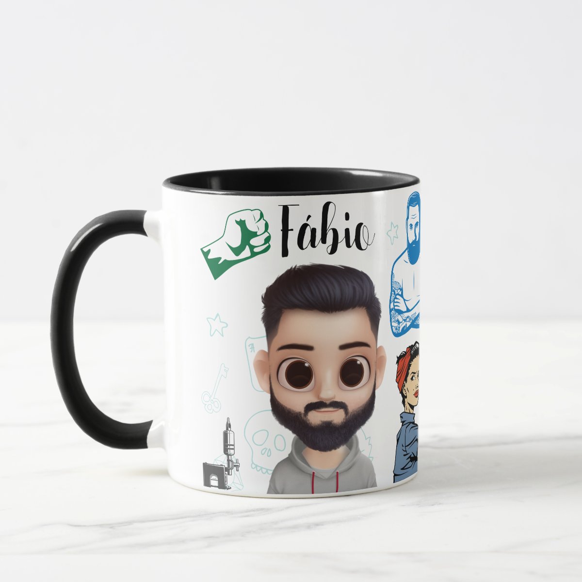 Caneca Personalizada Tatuagem Presente Criativo Tatuador