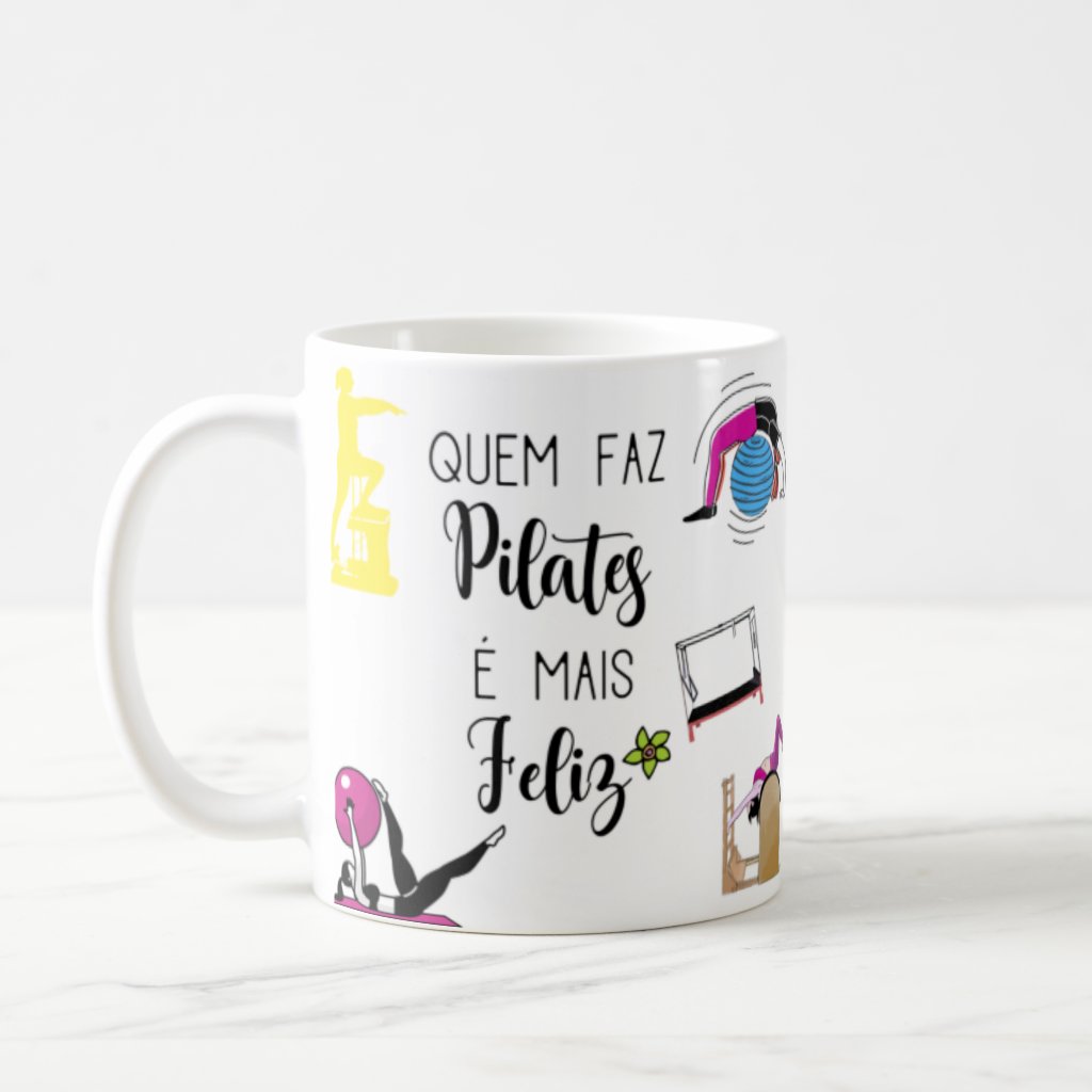 Caneca Personalizada Presente Pilates Pilateira - Profissões (Pilates)