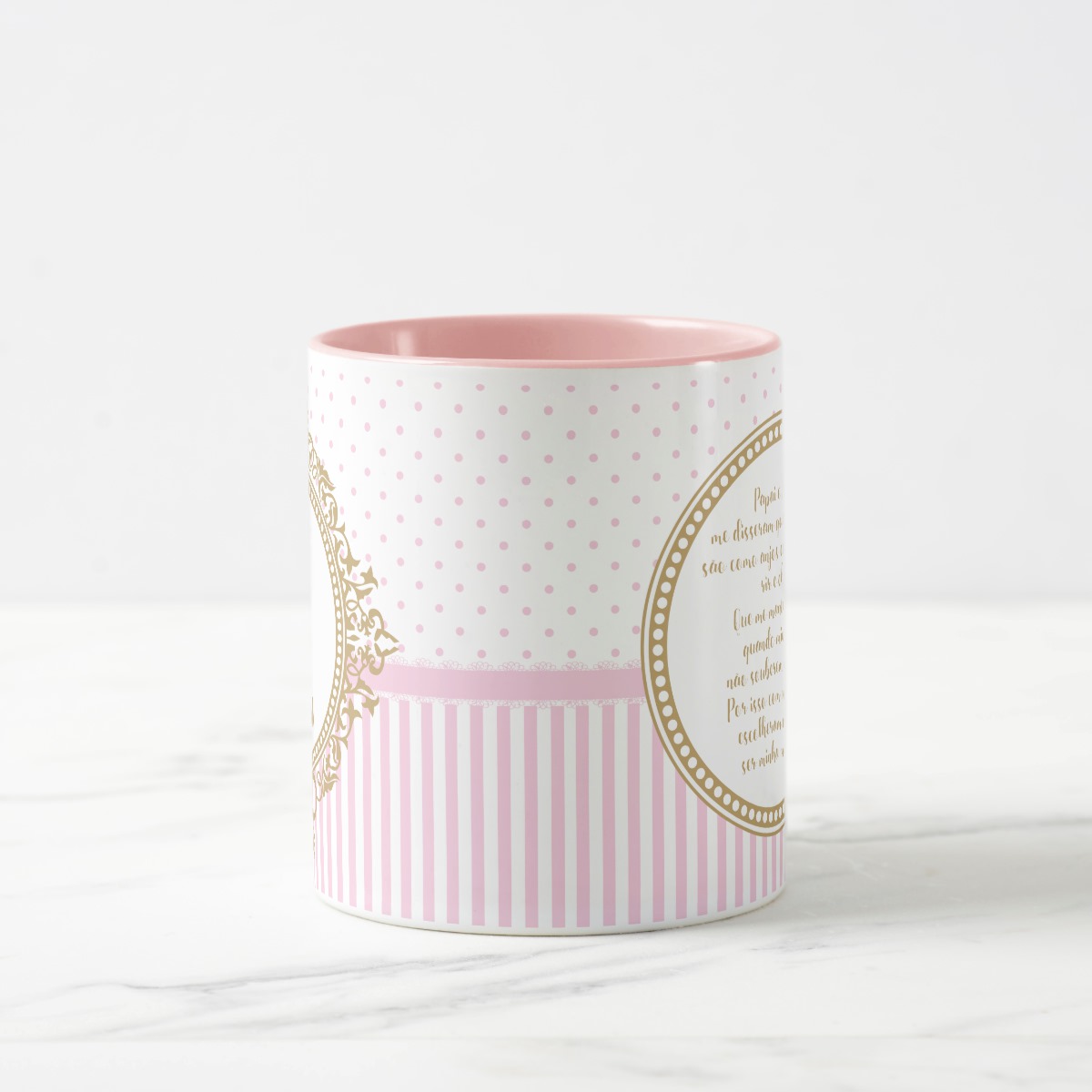 Caneca Presente Madrinha Dinda Batizado Crisma Brasão Nomes