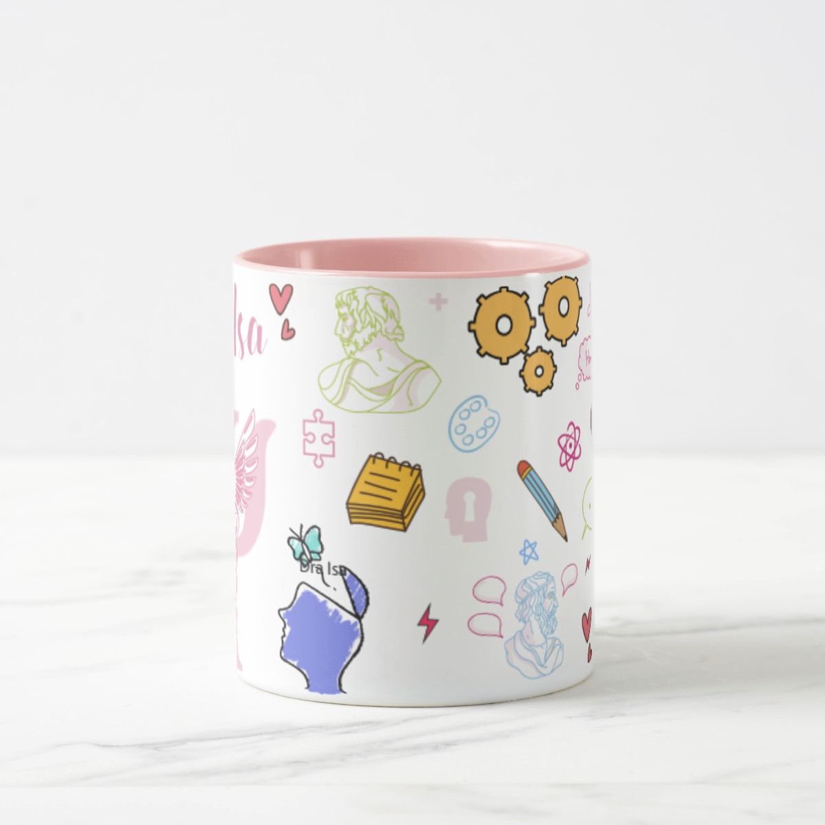 Caneca Presente Criativo de Psiquiatria Profissão Psiquiatra