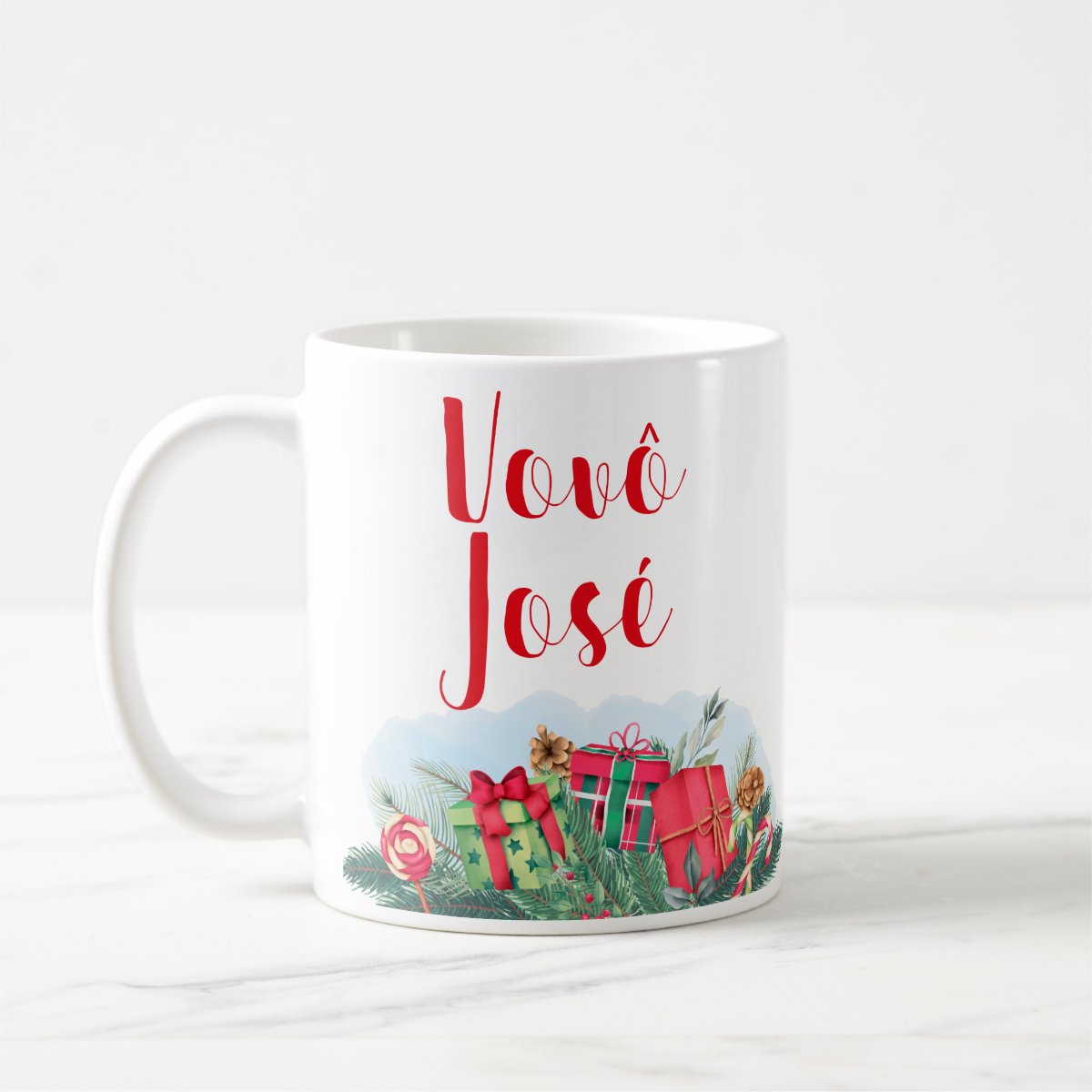 Caneca Natalina Personalizada com Foto Avô