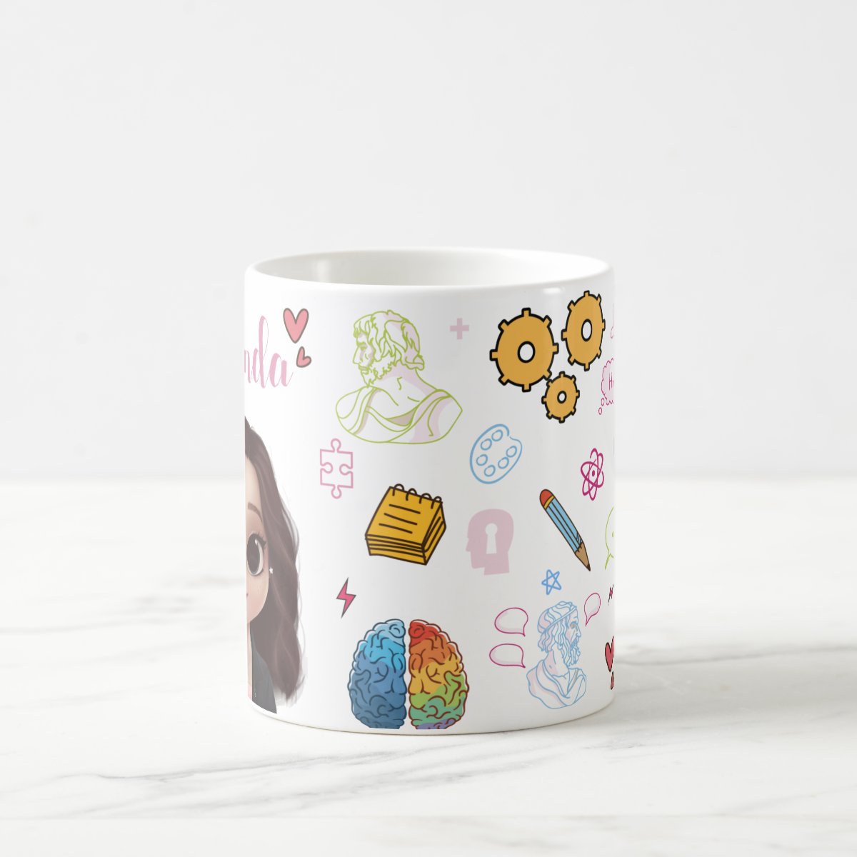 Caneca Profissão Psicológia Presente para Psicólogos