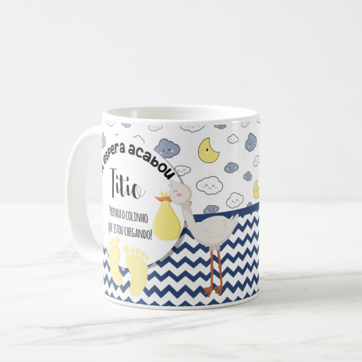 Caneca Tio Prepara o Colinho Titio Surpresa Gravidez
