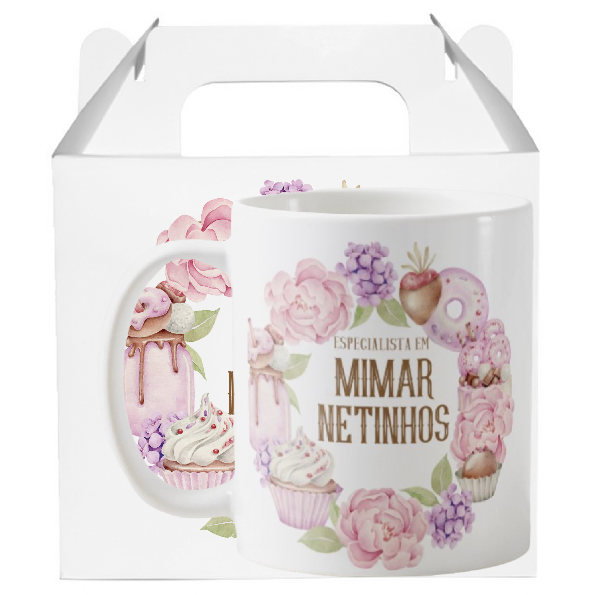 Caneca Presente Criativo Netos Avó Especial Dia dos Vovós - Família (Avó/Avô)