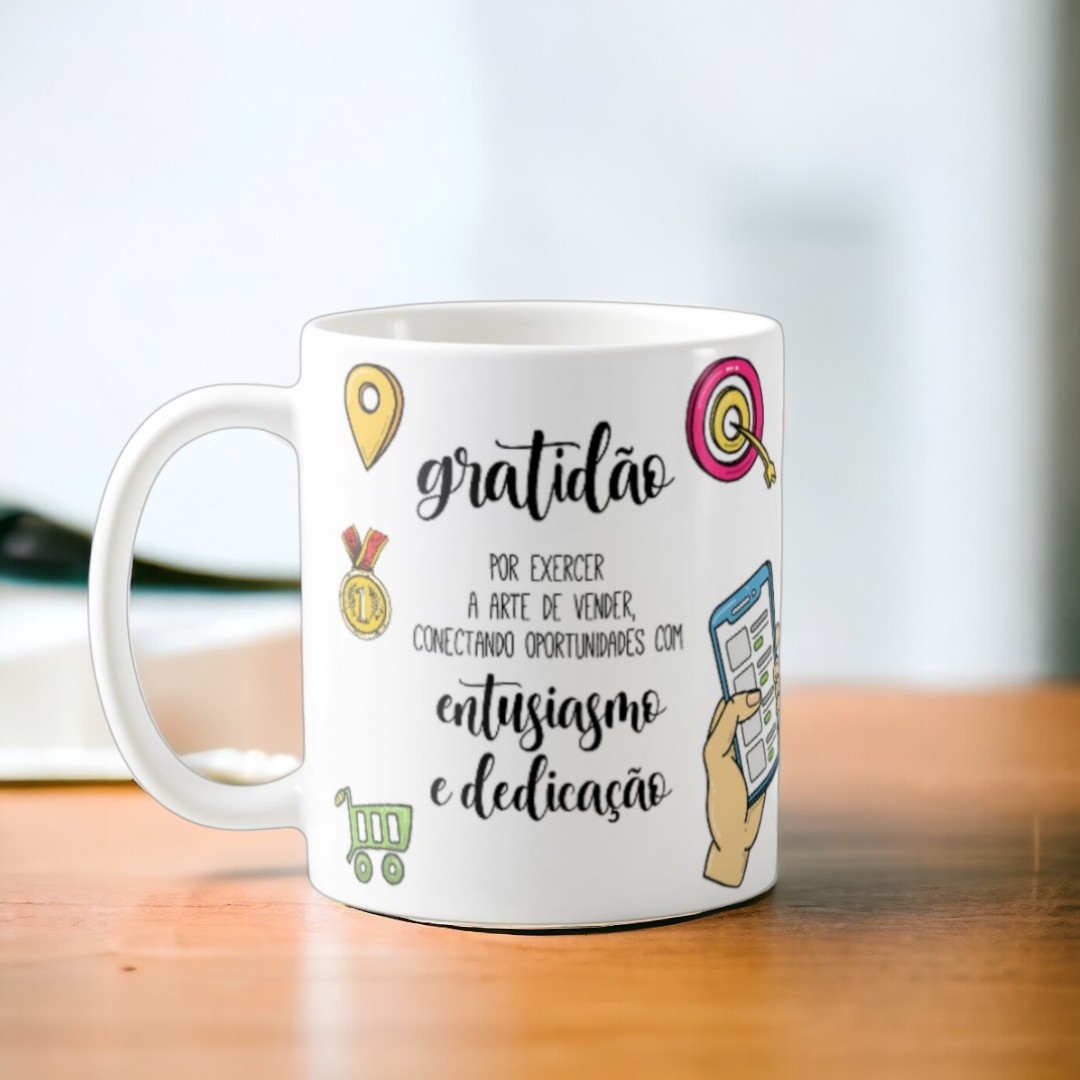 Caneca Profissão Presente Profissionais de Vendas Comercial - Profissões (Vendas Comercial)