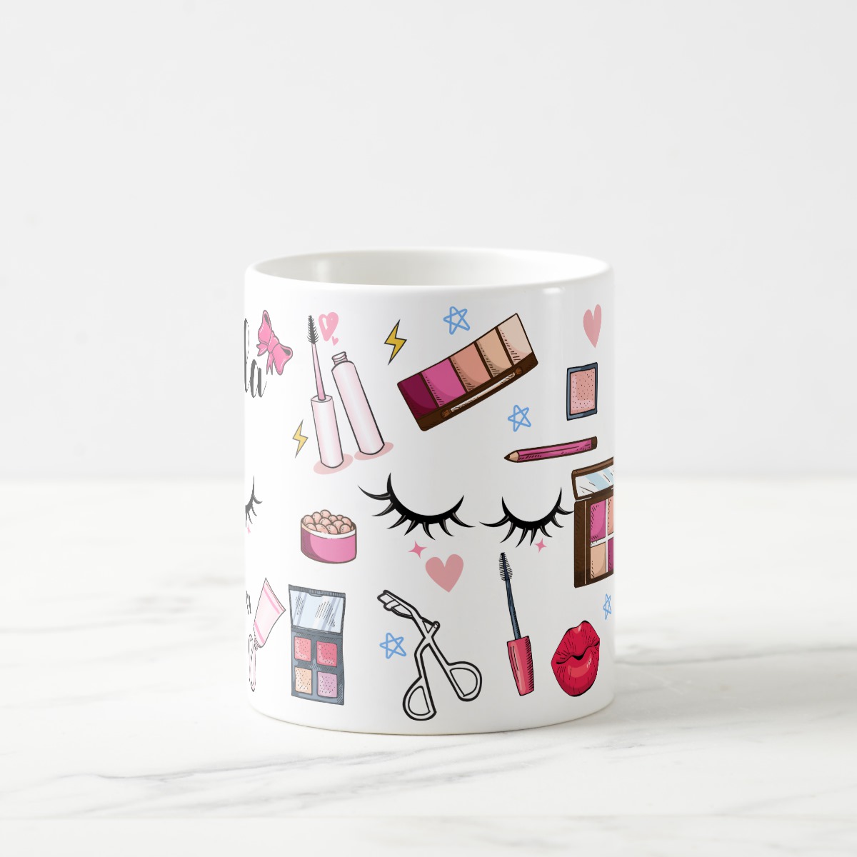Caneca Personalizada Feminina com Nome Presente Maquiagem