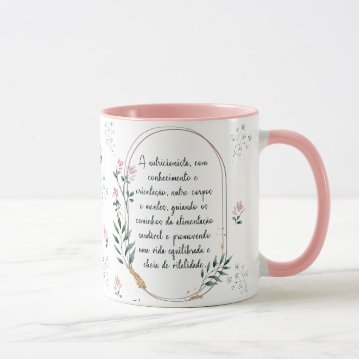 Caneca Feminina Delicada Presente Profissão Nutricionista