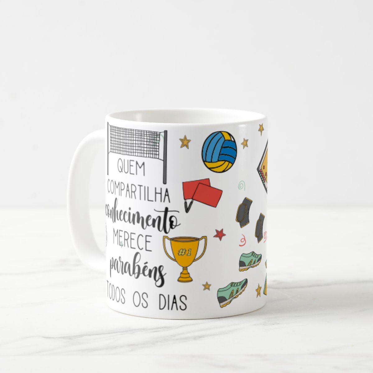 Caneca Presente Professor De Educação Física Volei Voleibol