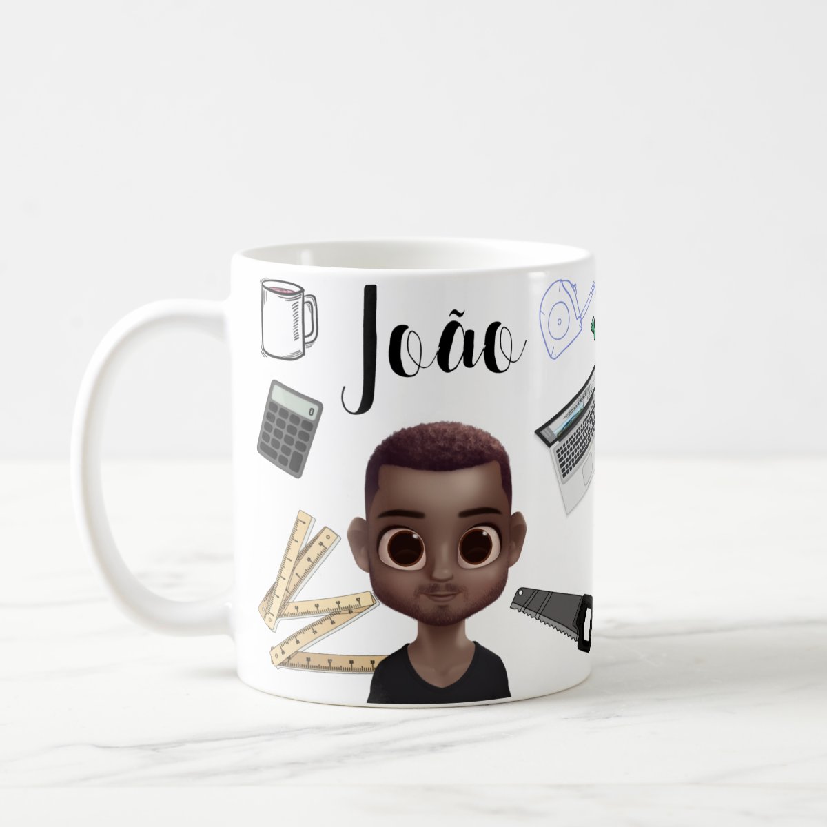 Caneca Personalizada Marcenaria com Nome e Avatar - Profissões (Marcenaria)