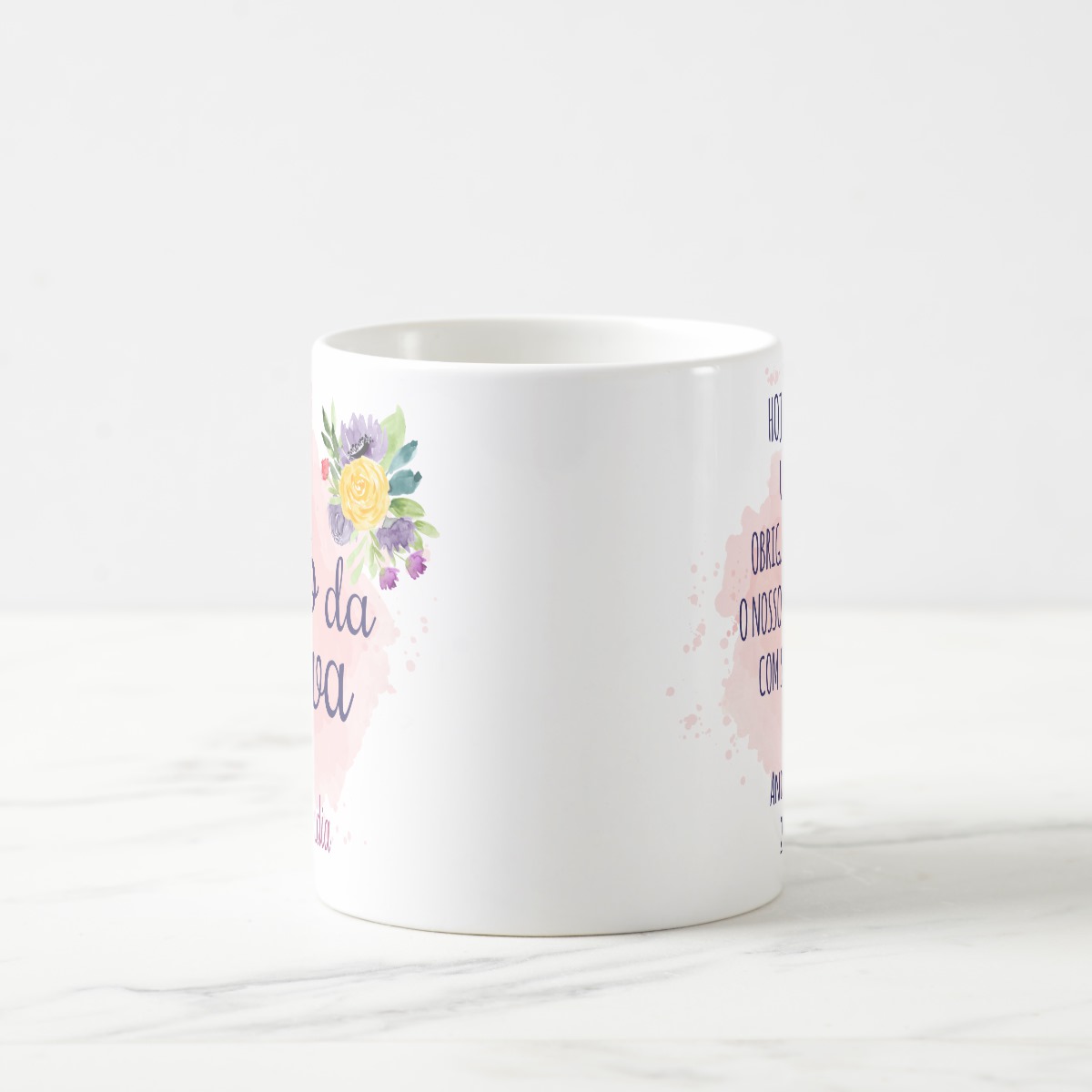 Caneca Personalizada Criativa Avó da Noiva Casamento Floral