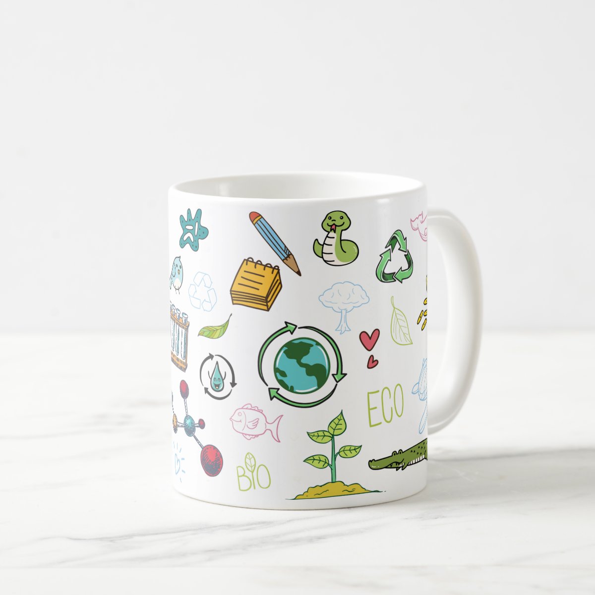 Caneca Biologia Presente Criativo Biólogo Profissional