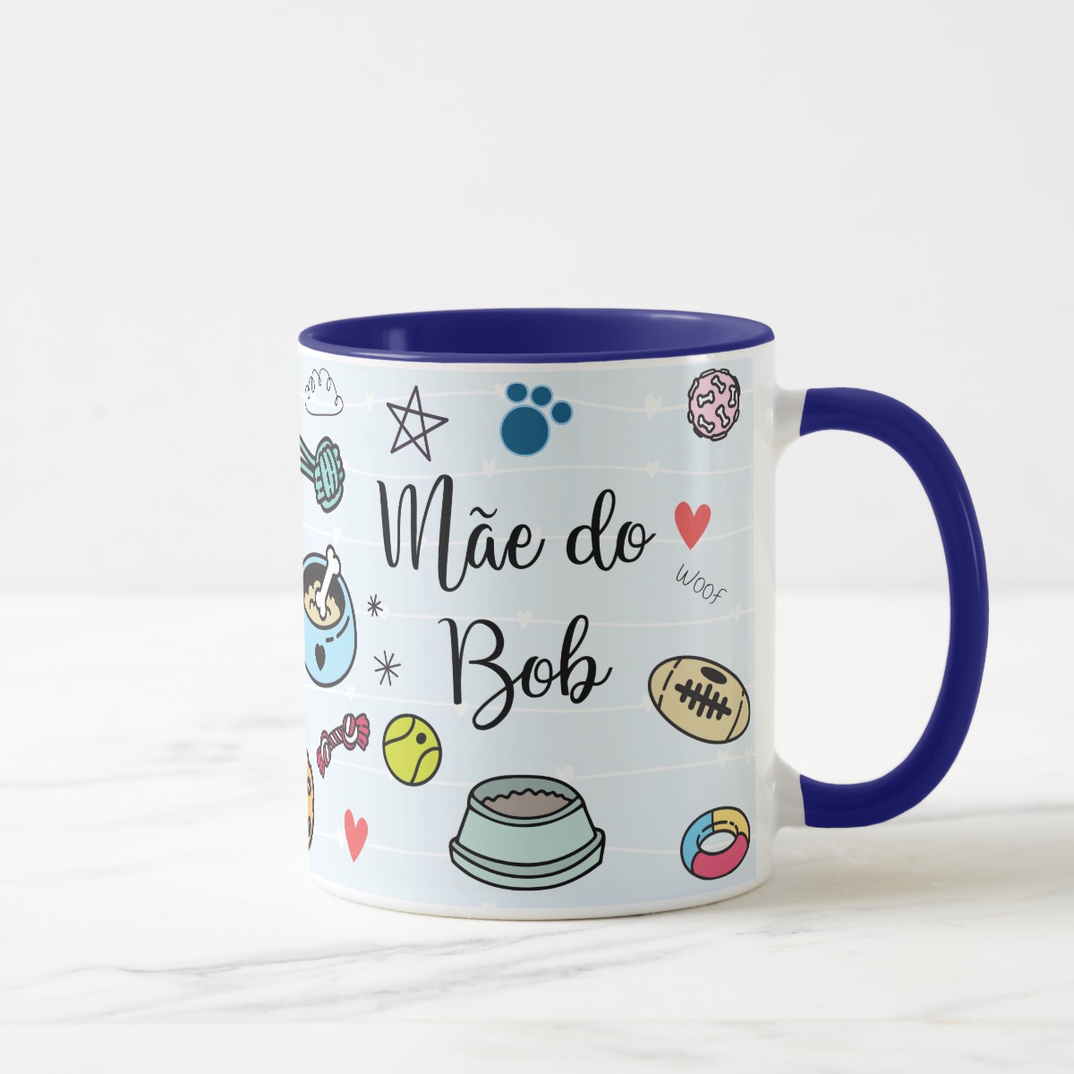 Caneca Pet Mãe De Maltes Branco