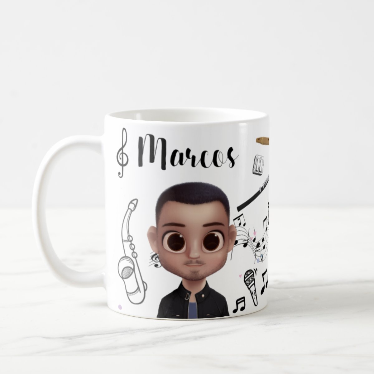 Caneca Presente Personalizado Músico Instrumentos Musicais - Profissões (Músico)