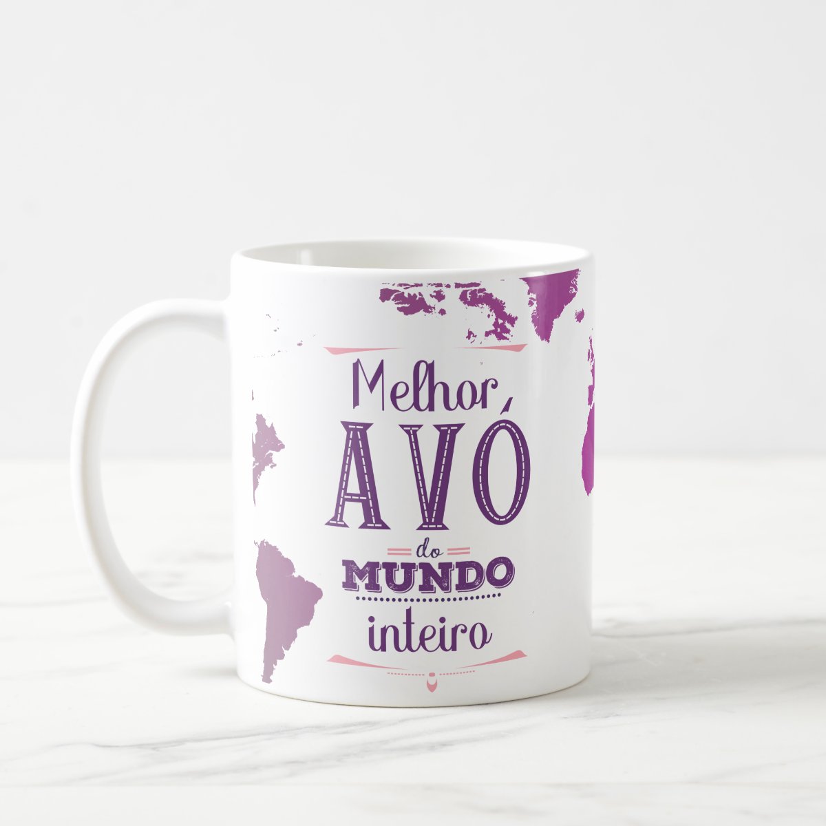 Caneca Personalizada Presente Melhor Avó do Mundo Inteiro - Família (Avó/Avô)