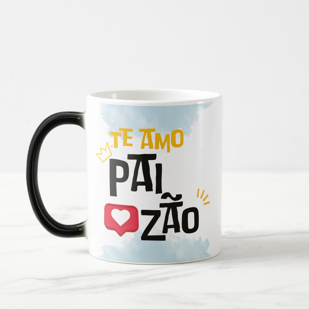 Caneca Mágica Criativa Feliz Dia dos Pais Te Amo Paizão