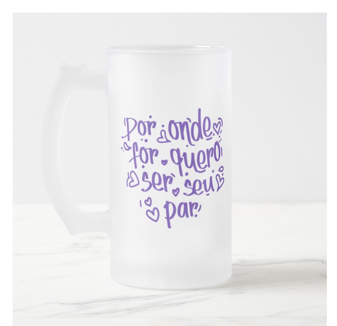Copo de Cerveja Personalizado com Frase - Dia dos Namorados - Outros (Casal)