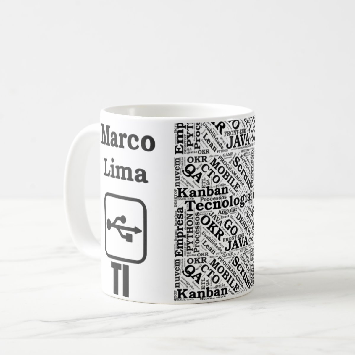 Caneca Personalizada Linguagens Tecnologia da Informação
