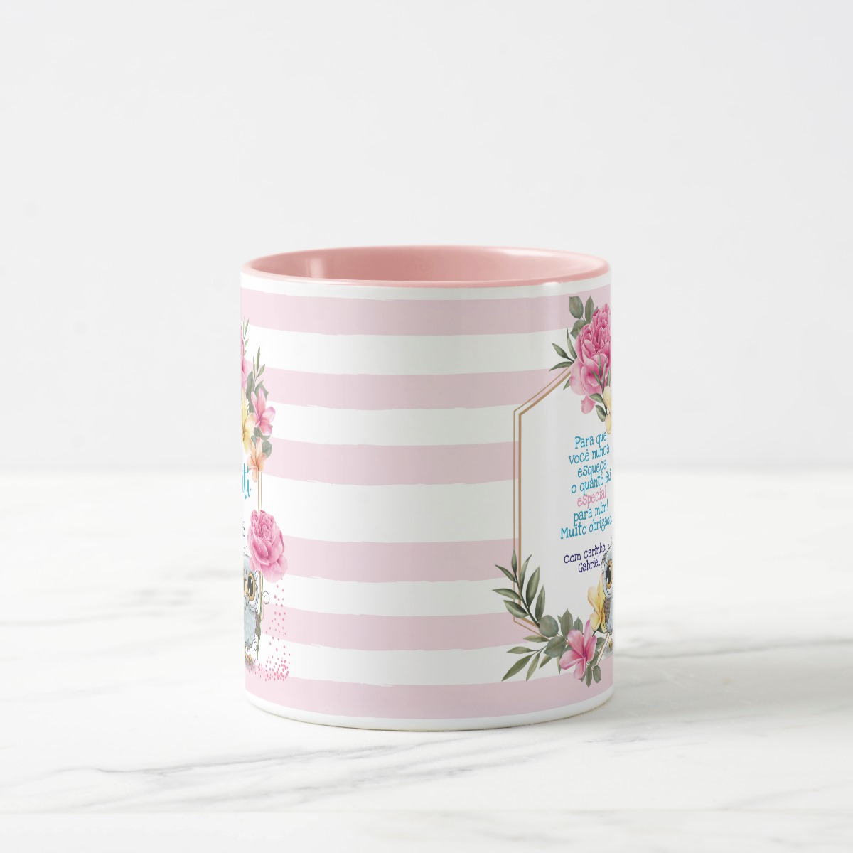 Caneca Personalizada Dia dos Professores Feminina com Nome