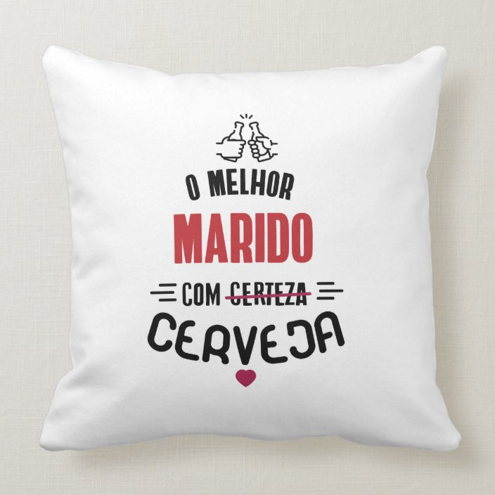 Almofada Decorativa Melhor Marido com Cerveja - Outros (Melhor marido Com Cerveja)