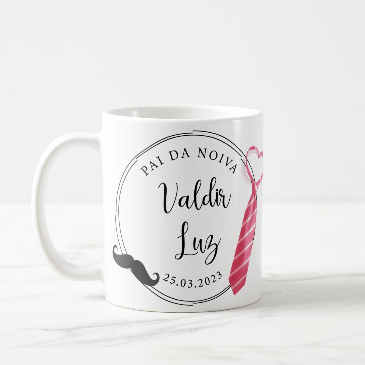 Kit Presente 2 Canecas Personalizadas Pai e Mãe da Noiva