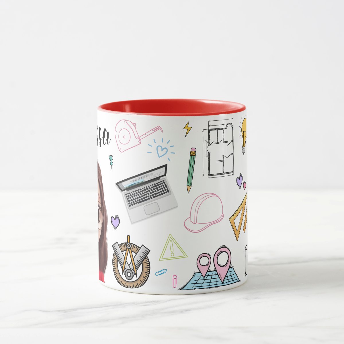 Caneca Personalizada Profissão Arquitetura com Nome e Avatar