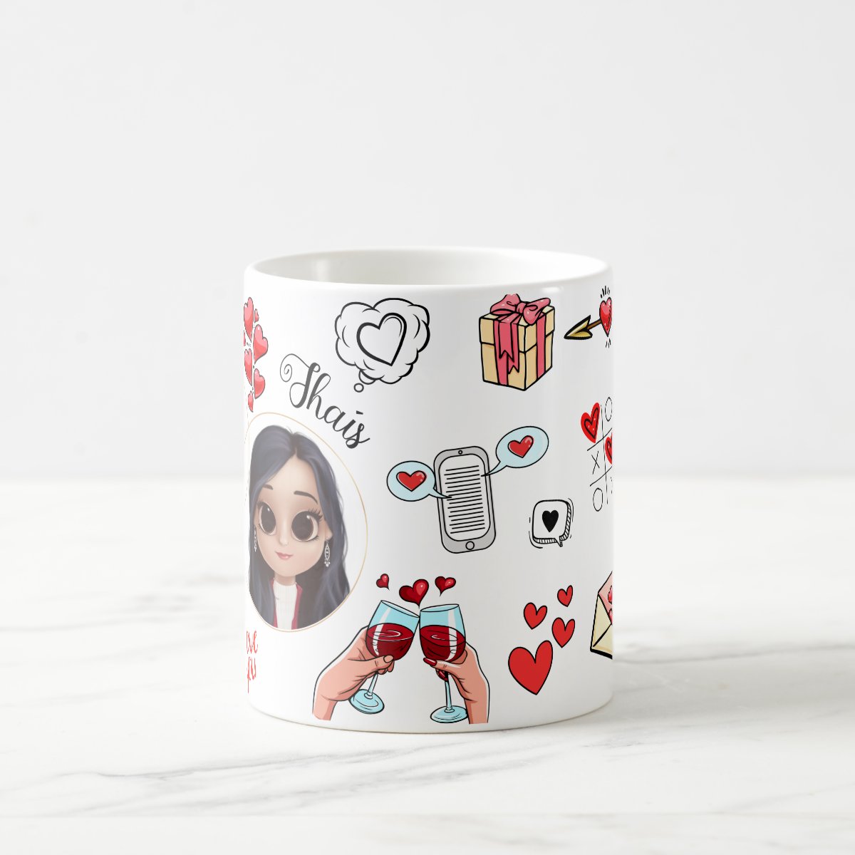 Caneca Presente Criativo Romântico Casal Personalizado