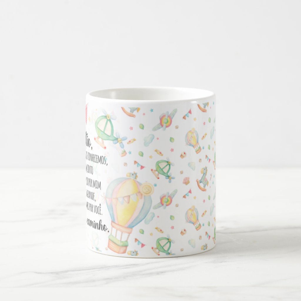 Caneca Presente Revelação de Gravidez Estou à Caminho Titio